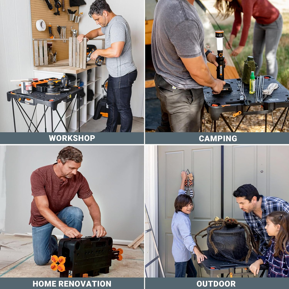 WX066 Sidekick Folding Work Table, All-In-One Work Bench