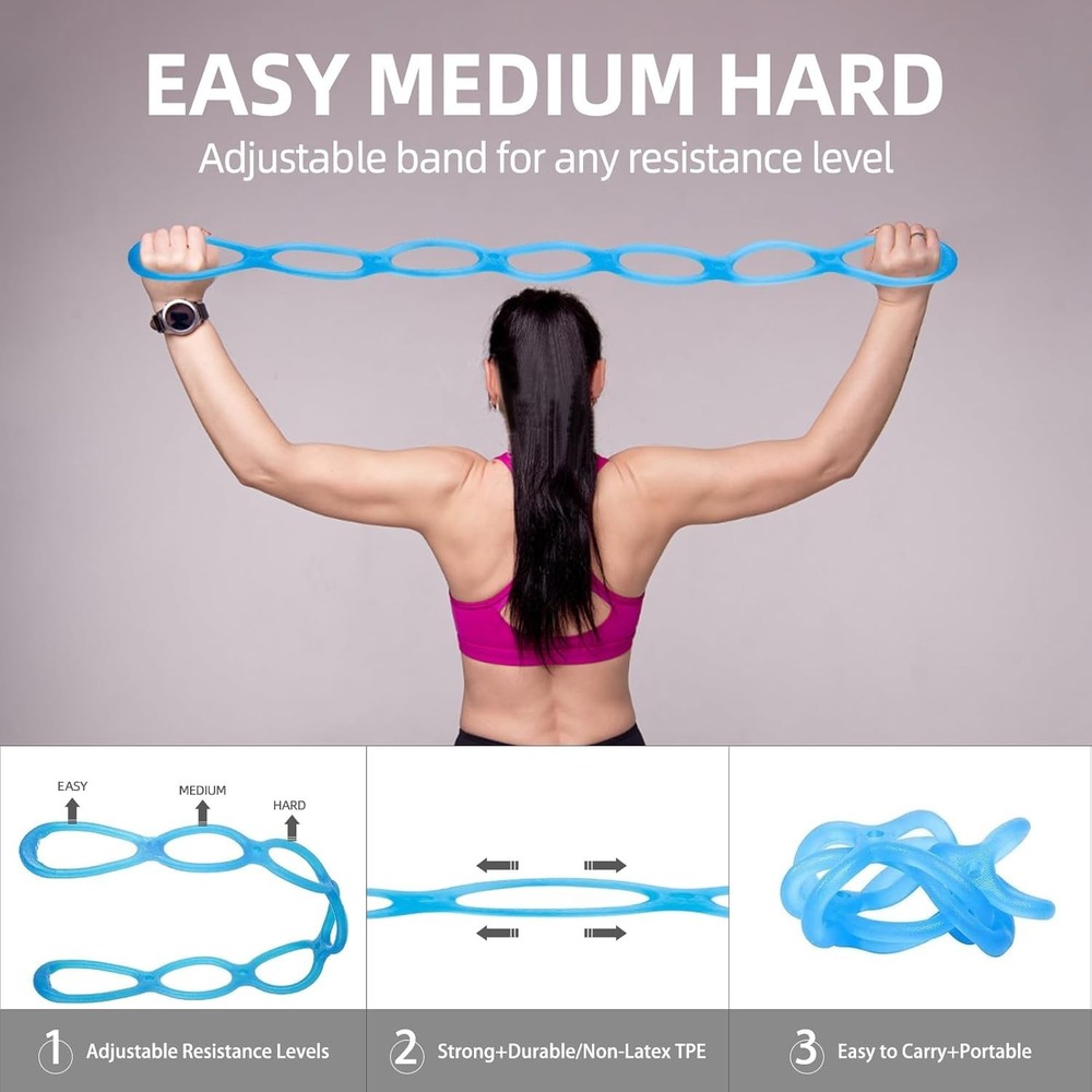 Resistance Bands for Working Out, Adjustable 7-Ring with Handles, Exercise St...