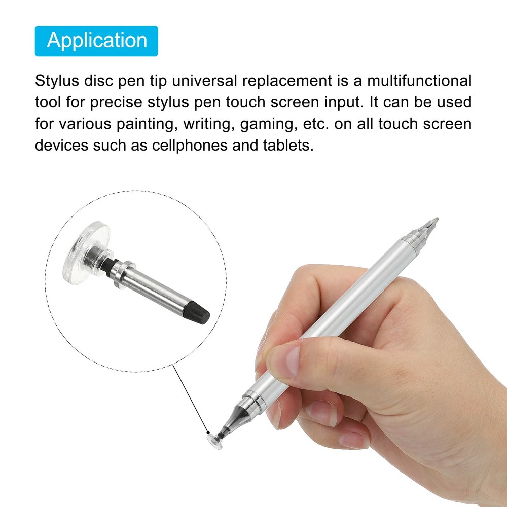 8pcs Stylus Pen Disc Tips Universal Replacement Precision Round for Stylus Pen