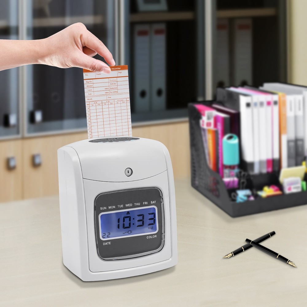 Pyramid Time System Model With 50 Cards Starter Time Clock Bundle 13V 1000MA