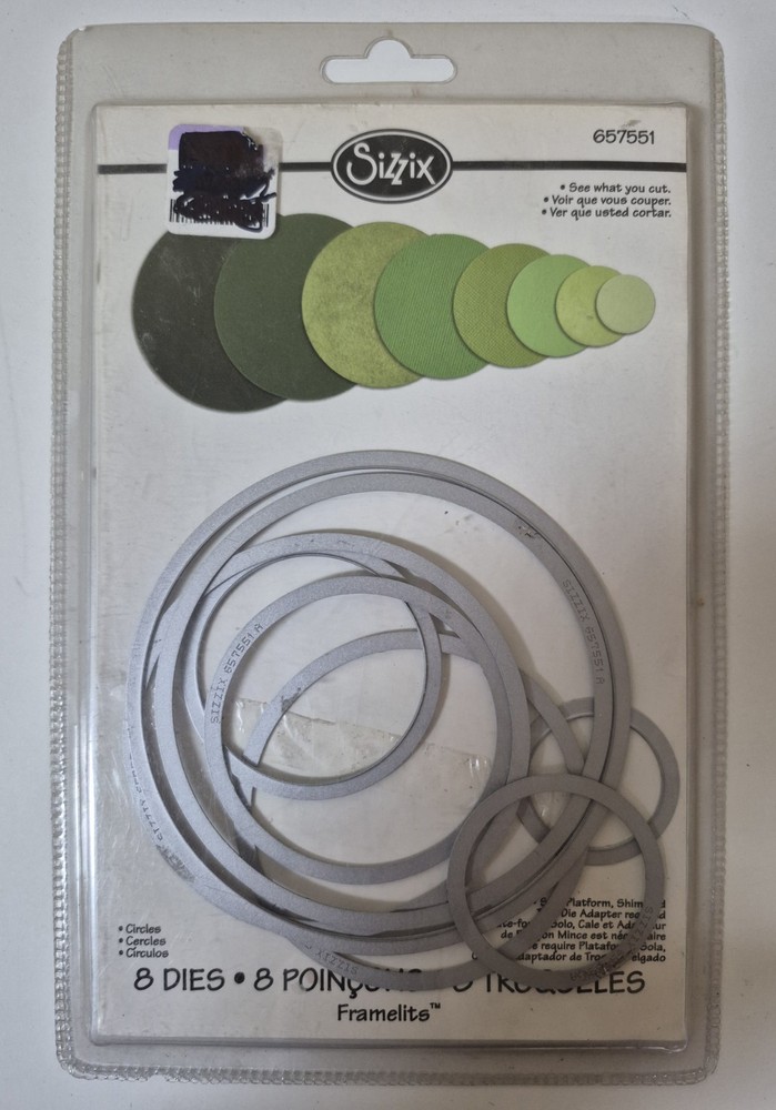 Sizzix Framelits Circles #657551 8pc Set