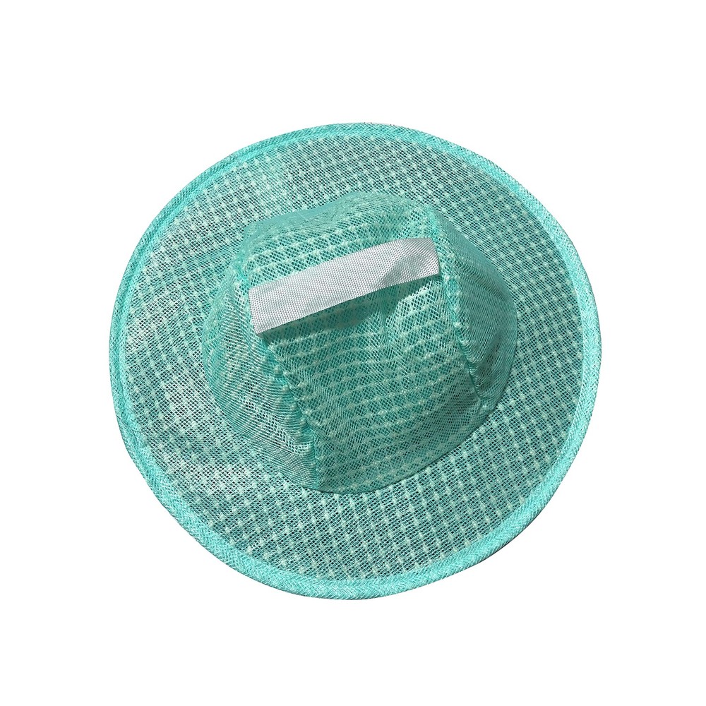 Three Layer Ventilated Beekeeping Veil in Round Aqua 3-Layer Hat