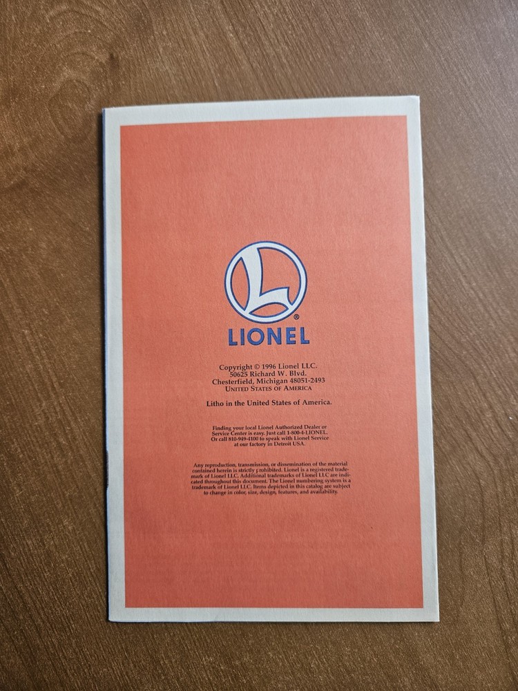 Lionel Train Sets 1996 Brochure