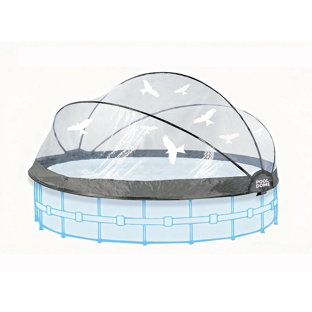15ft Round Clear Pool Dome Enclosure for Above Ground Pools, All Weather Cover
