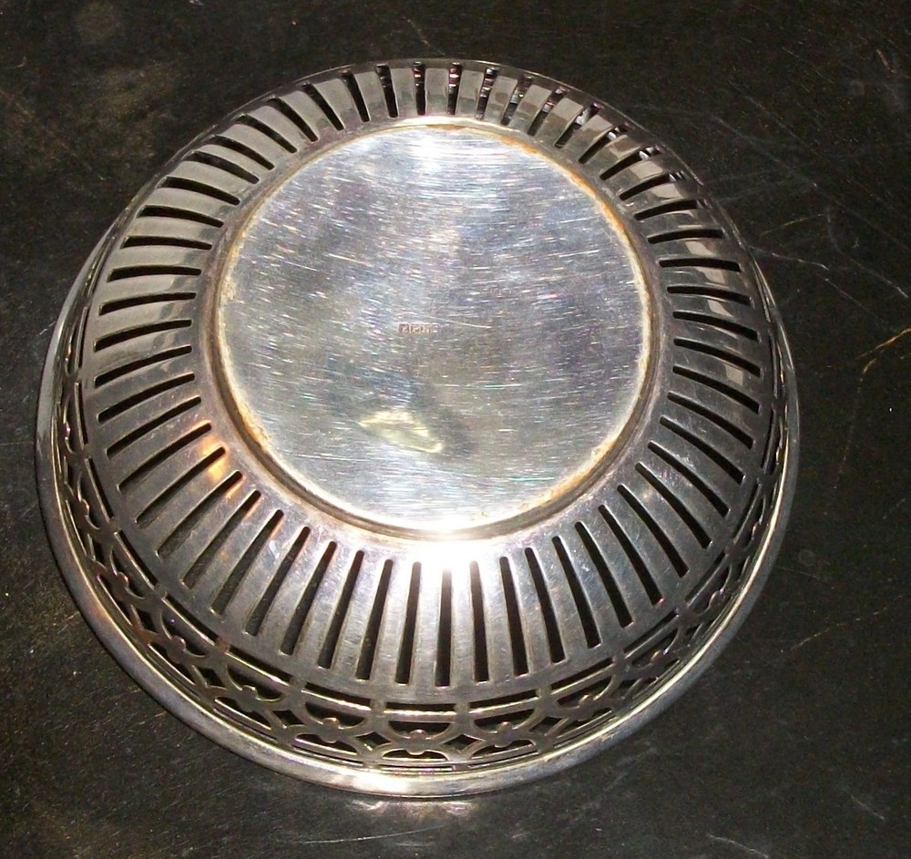 VTG RETICULATED PIERCED EPNS BOLD MONOGRAM NICKEL SILVER G H D? WHO KNOWS WHICH