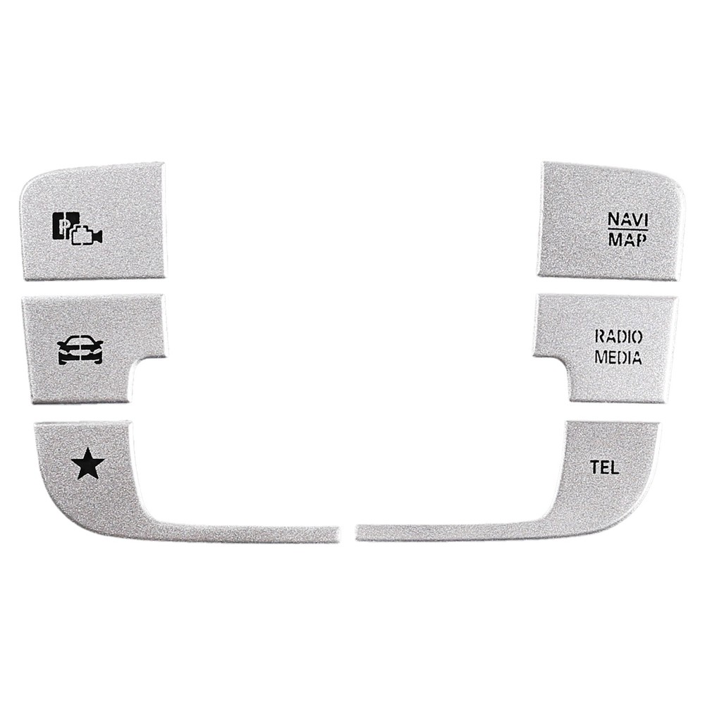 For Benz A-Class 2019-22 Silver Aluminum Multimedia Button Switch Middle Console