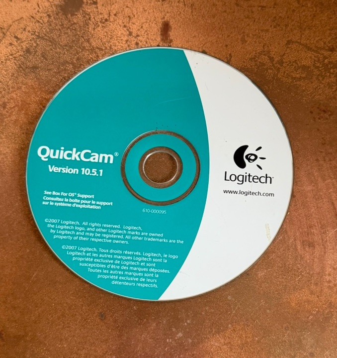 Logitech QuickCam v11.1 Webcam Driver Installation Software CD Disc