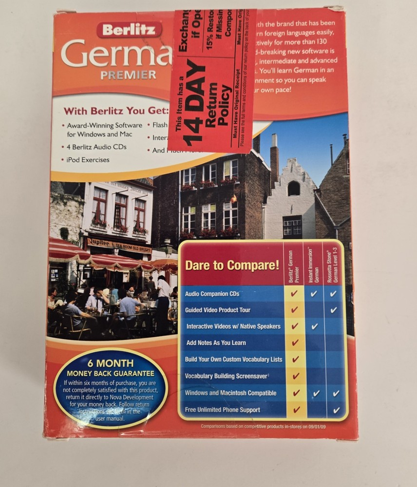 Nova Berlitz German Premier (PC/Mac-CD) New in Sealed Box