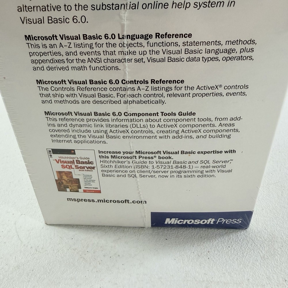 Microsoft Visual Basic 6.0 Reference Library 1998 Microsoft Press 3 Book Set