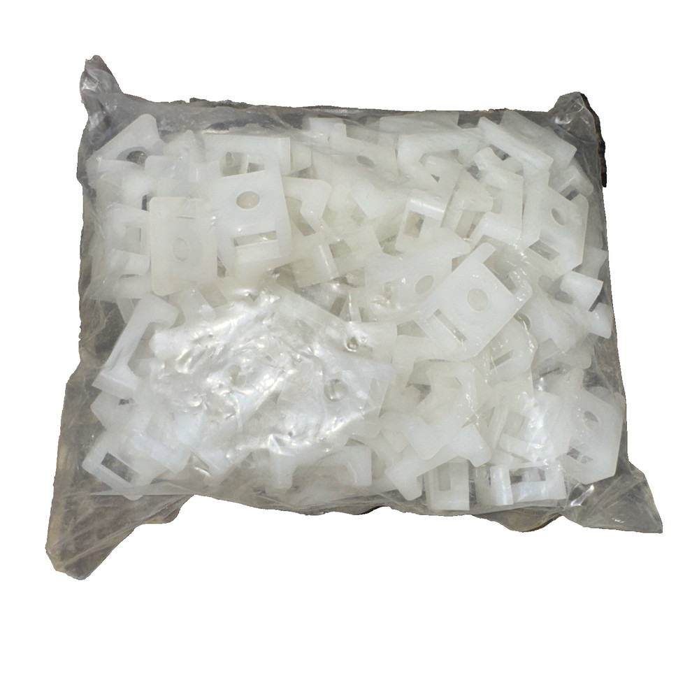 The Cimple Co Cable Tie Mounting Base White Mount Saddle Type 100 Pack
