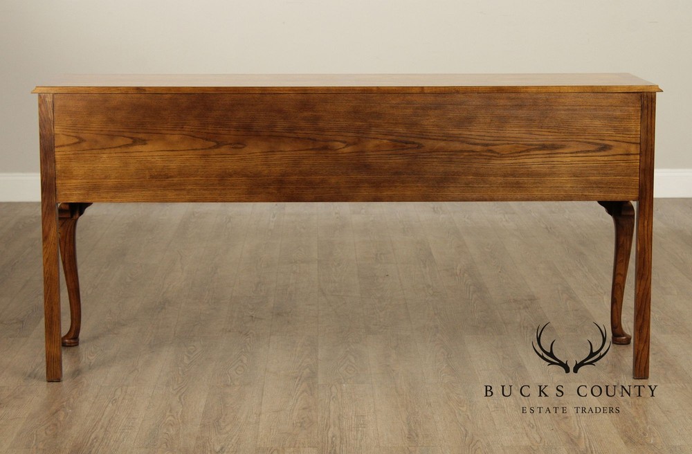 Baker Queen Traditional Oak And Walnut Sideboard Buffet