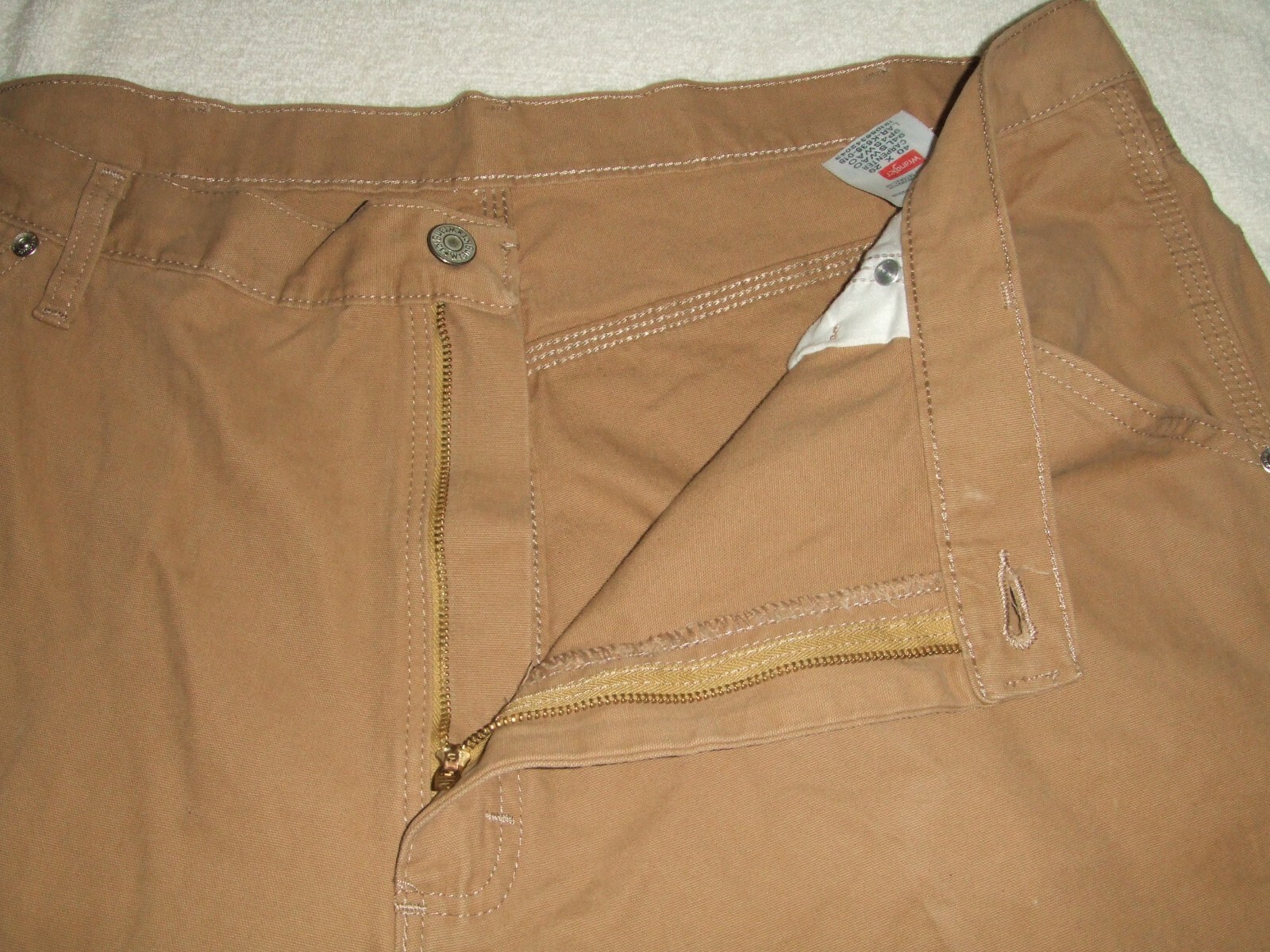 Wrangler 94LSWAO Brown Khaki Carpenter Pants Men's Size 40 x 29 ~ Brand New ~ q