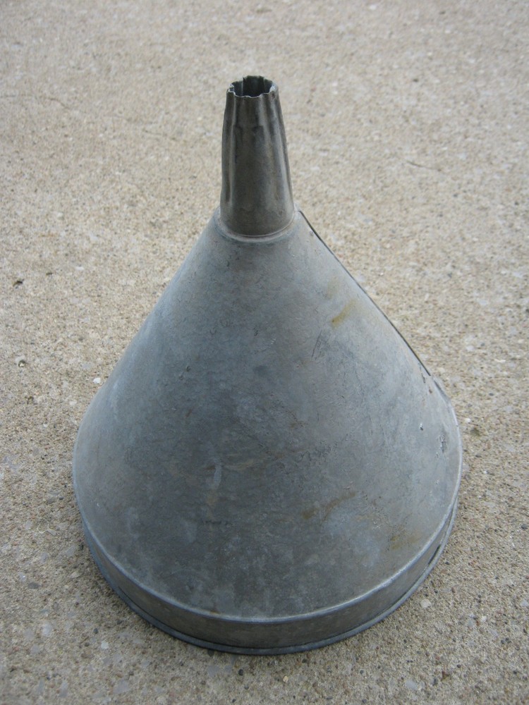 Vintage Galvanized Metal Funnel