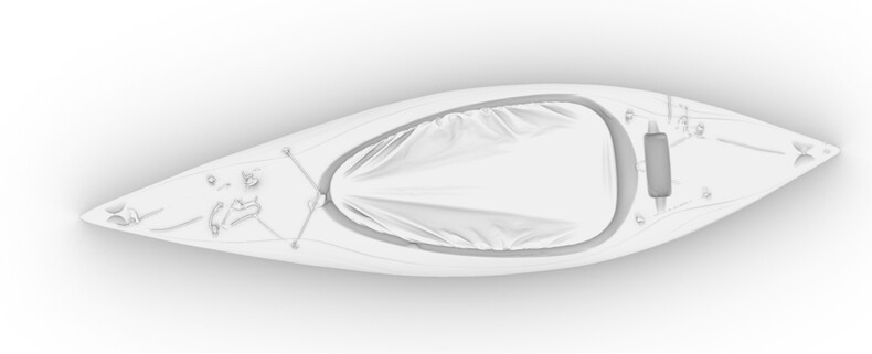 3D Printed 1/72 canoe Unpainted