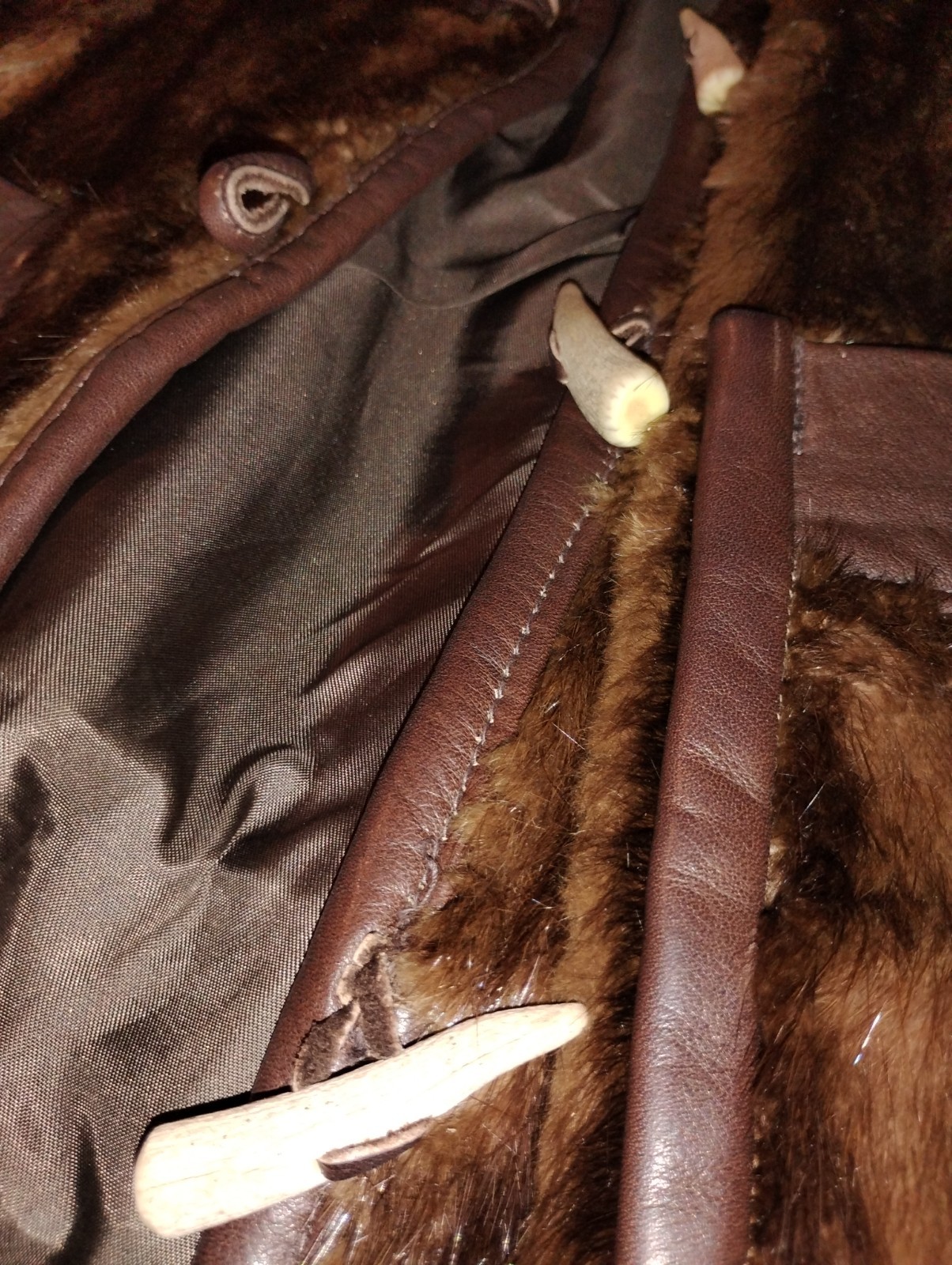 VINTAGE MENS MINK FUR VEST DEER ANTLER TAXIDERMY MOUNTAIN MAN MANCAVE HUNTER HTF