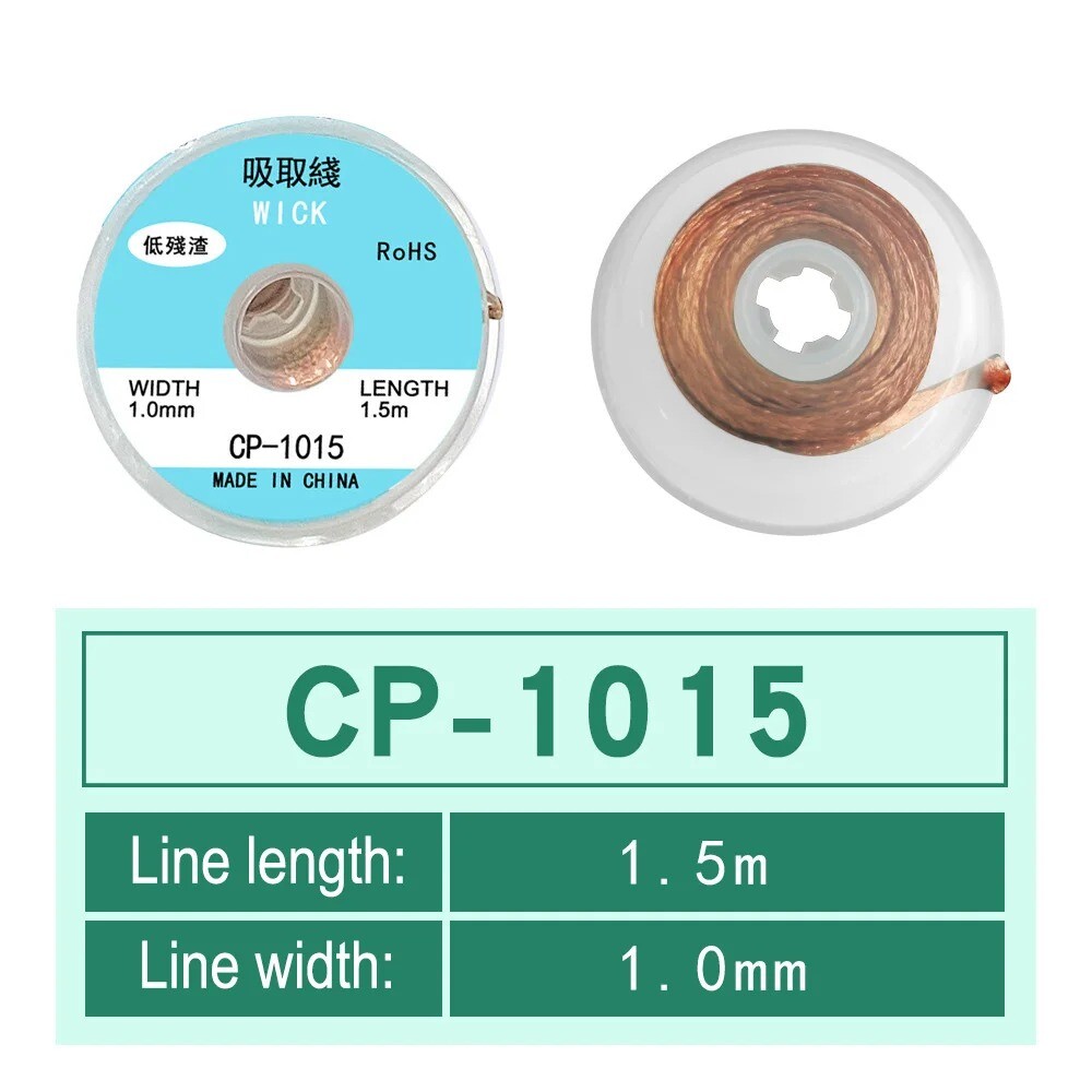 Solder Removal Braid Desoldering Wire Mesh Braid Tape Copper Braid for Soldering