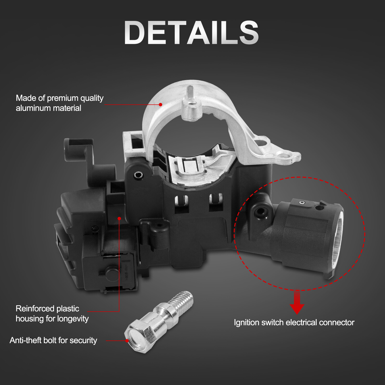 Ignition Switch Column Lock Housing For 08-12 Ford Escape 9L8Z-3511-A 989-019