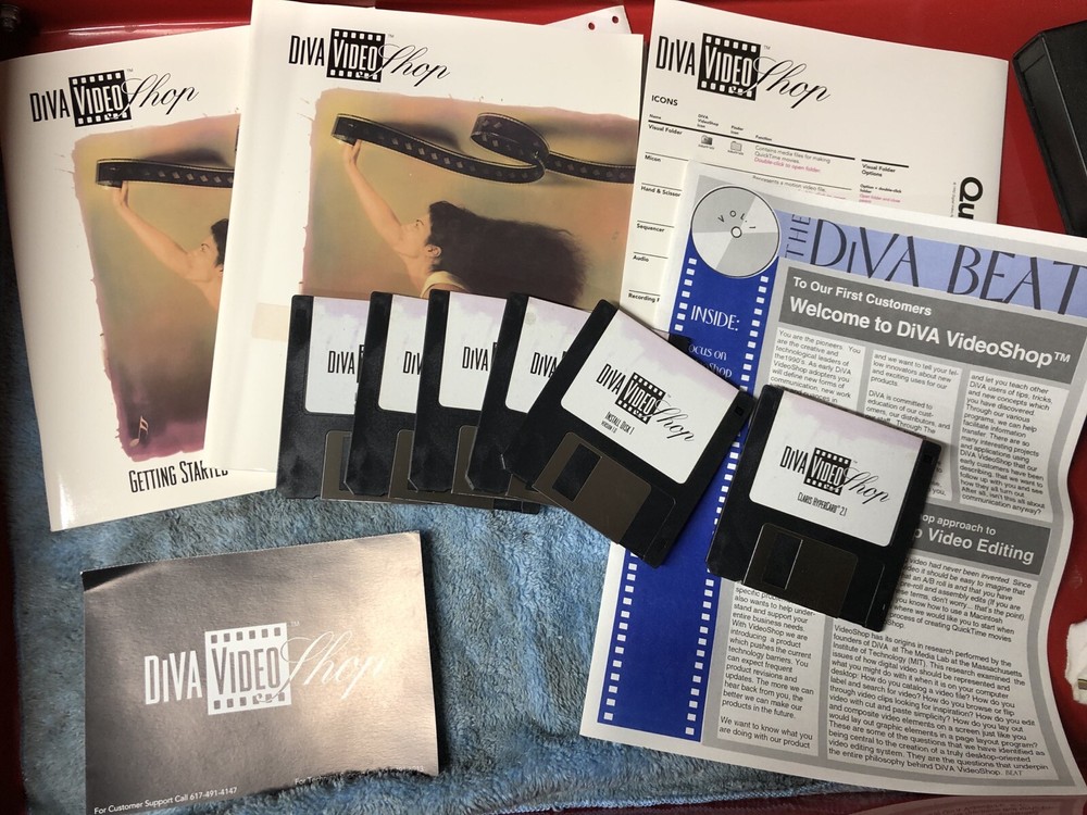 Vintage Macintosh Software: DiVa VideoShop 3-1/2" disks