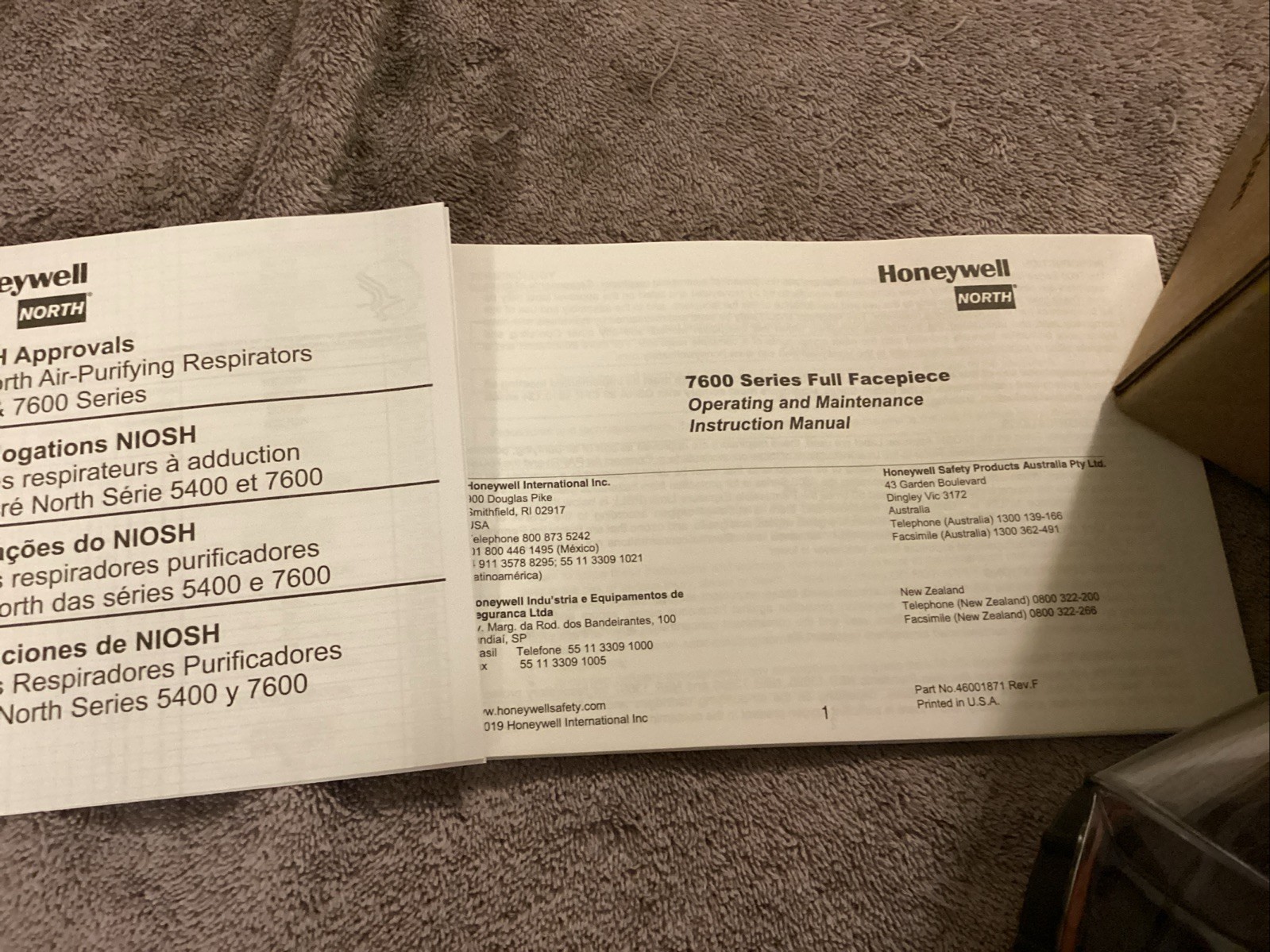 HONEYWELL NORTH 760008A … 7600 Series M/L Full Face Respirator Mask…NEW😀