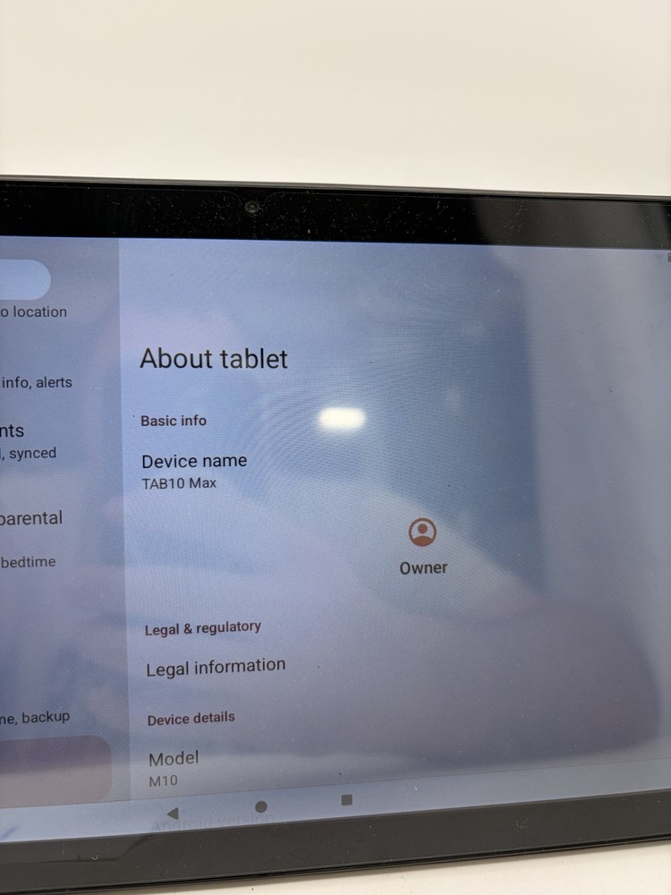 TAB10 Max Android Tablet 10" 64GB Smart Camera Used Good H1