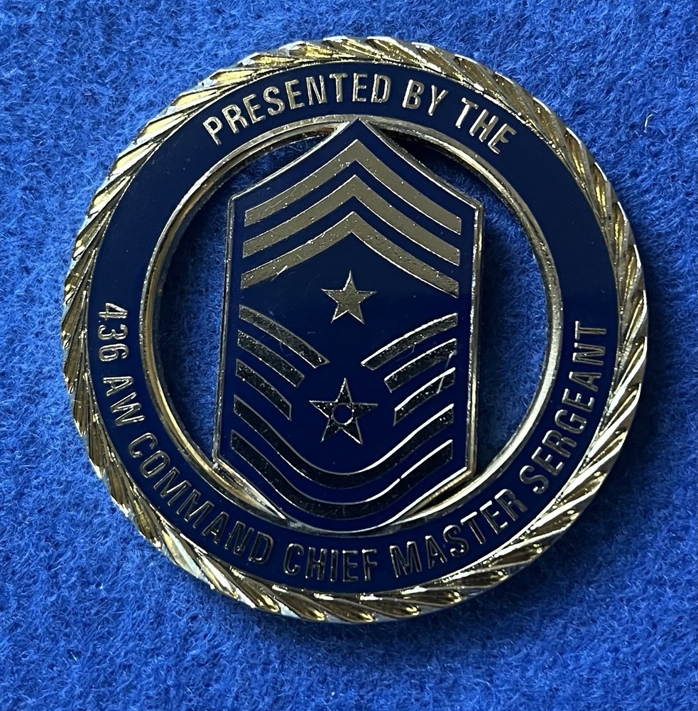 436th Airlift wing Command Chief Master Sergeant Challenge Coin