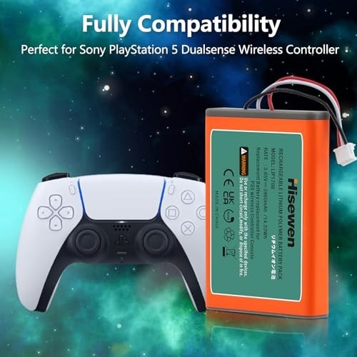 2 Pack Rechargeable Battery for Sony PS5 DualSense Controller - High Capacity