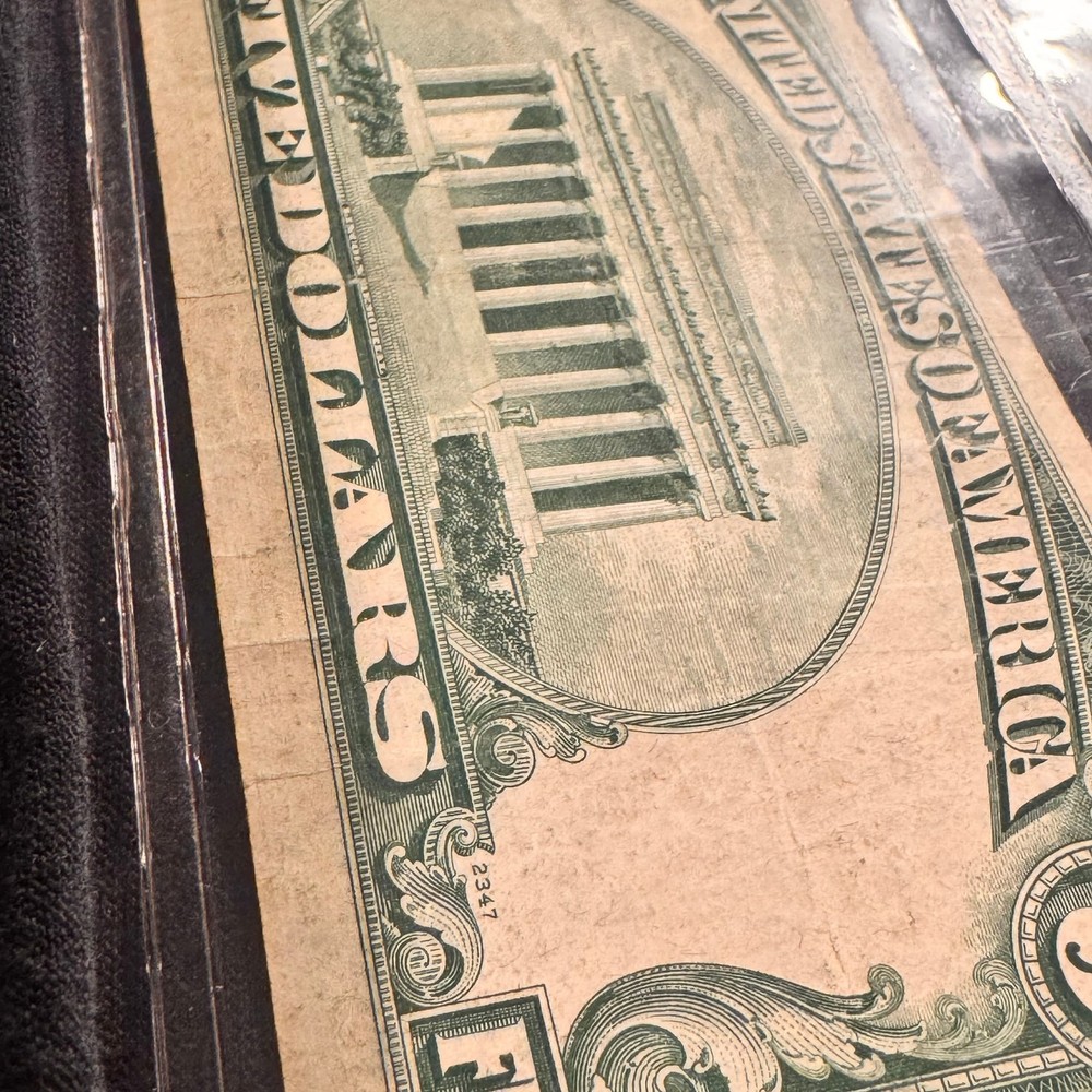 VINTAGE,ERROR MISCUT 1953 Five RED SEAL NOTE