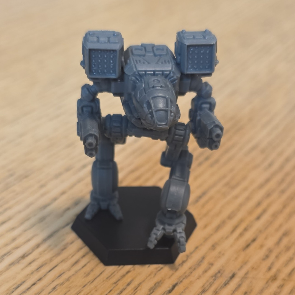 Battletech Timber Wolf Unpainted Miniature Gray Plastic Hex Base