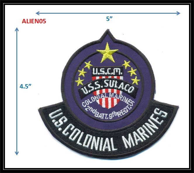 Sulaco USCM Marines Rocker Patch -- ALIEN05