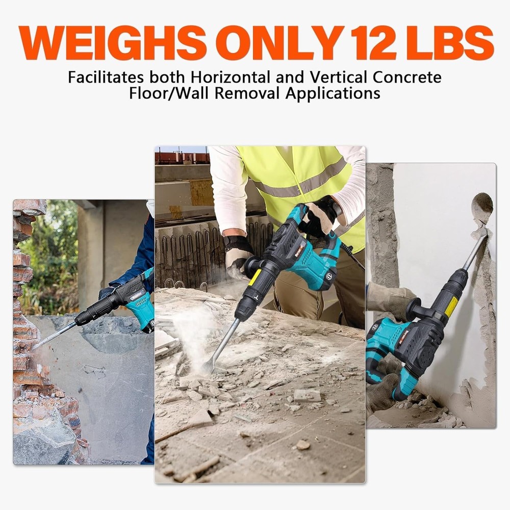 Electric Chipping Hammer with Carrying Case=