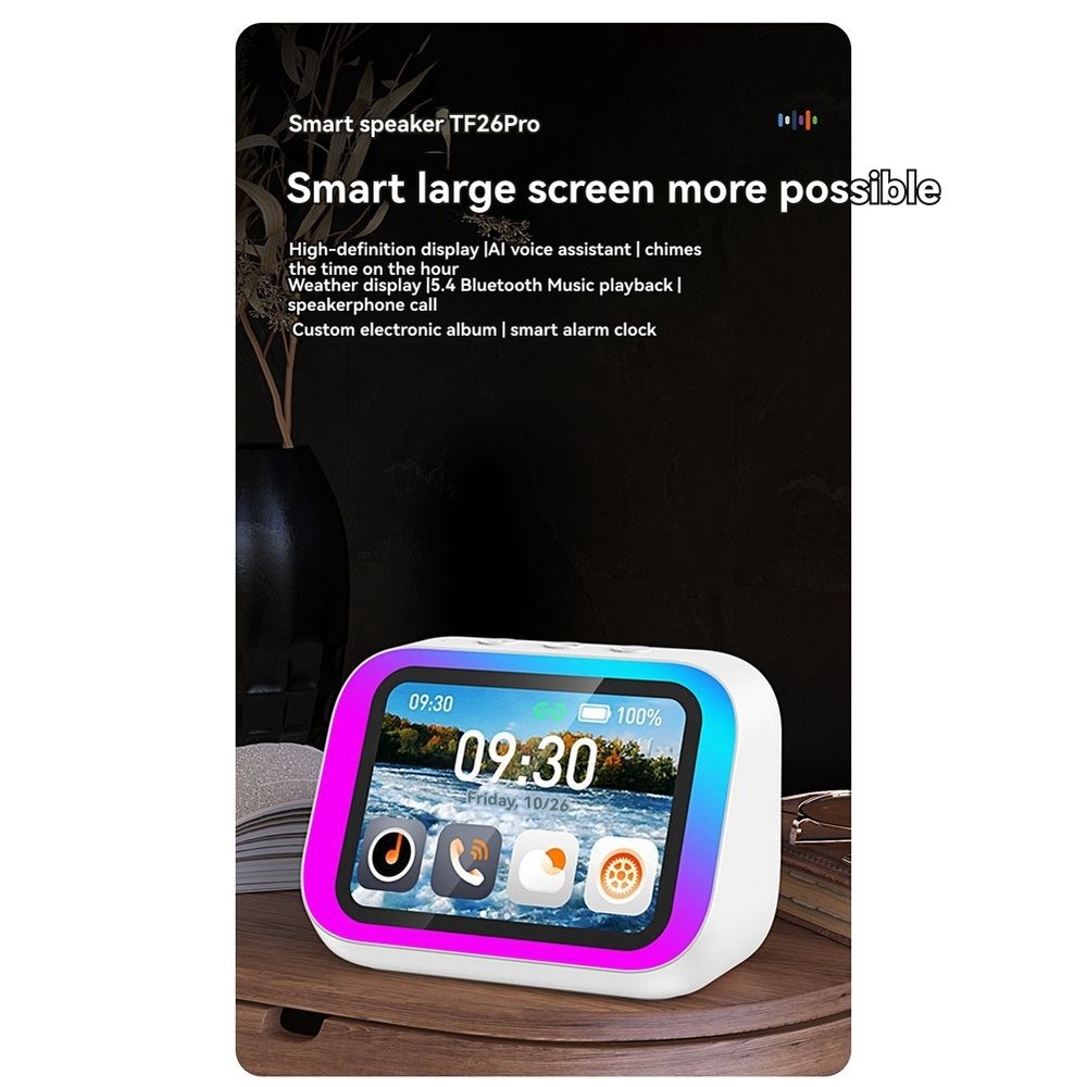 Intelligent Screen Bluetooth Clock Speaker with Temperature Display7211