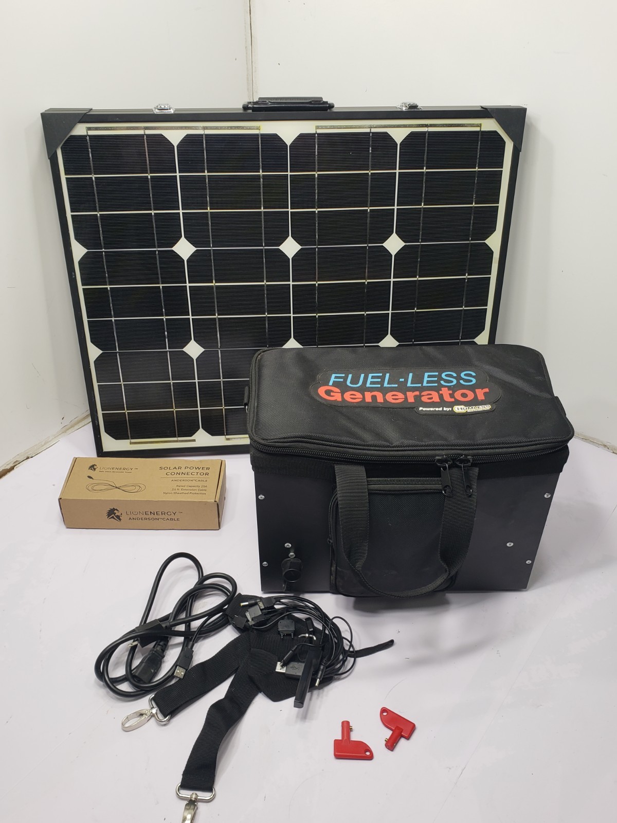 Fuel-Less Generator by Humless Lion Energy 50W Solar Panel Power Connector