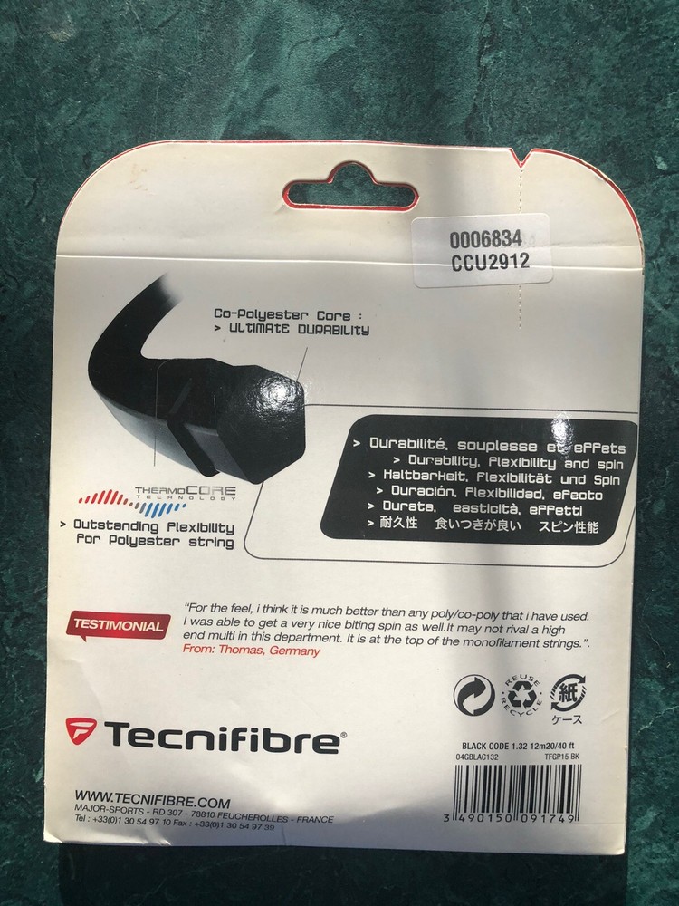 Tecnifibre Black Code 15L Tennis String