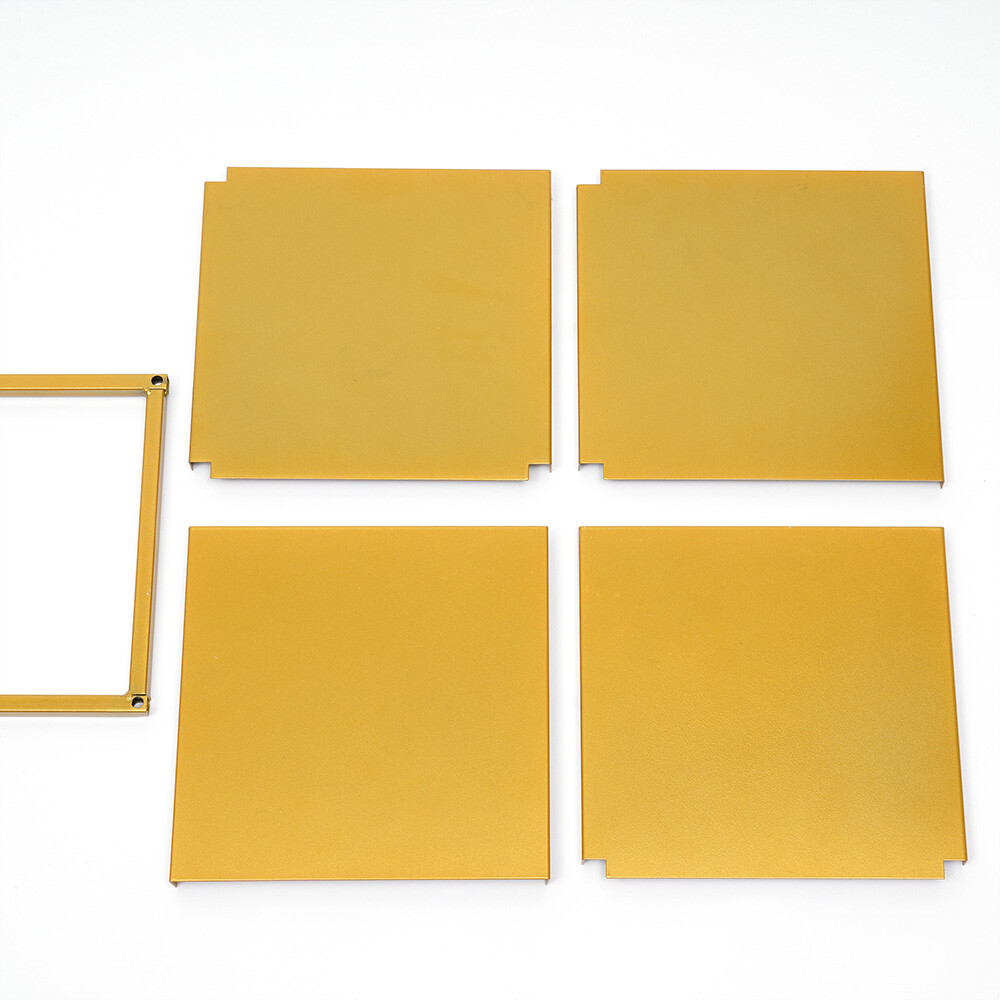 Backdrop Stand Rectangular Frame Electroplated Gold For Wedding Party 4 Layer