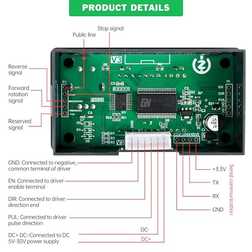 Nema17 Nema23 Stepper Motor Driver Controller Integrated Board Forward/Reverse