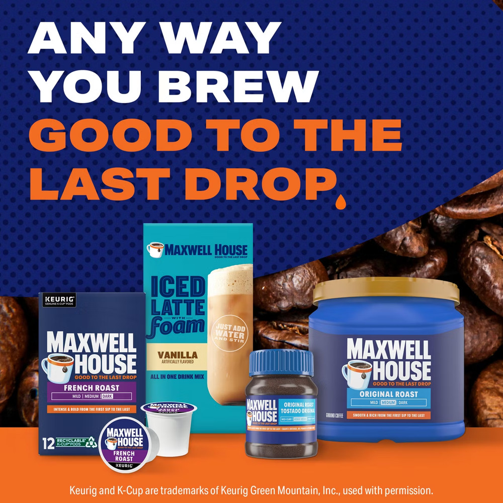 🔥Maxwell House Original Medium Roast Instant Coffee-2 oz Jars 2 Pack 🔥
