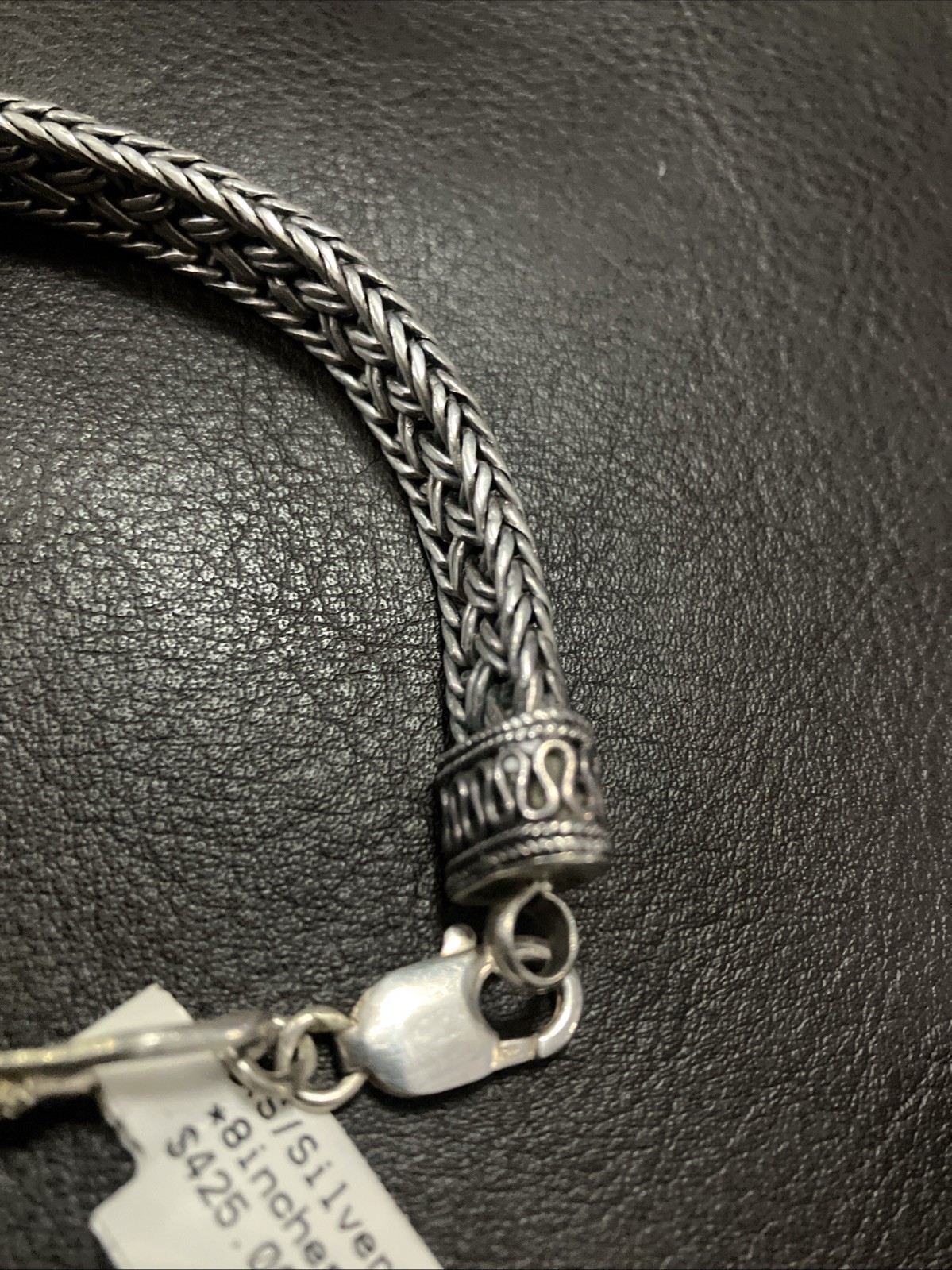 Sterling Silver 925 Vintage Bali Antique Finish Bracelet 32.6 Grams 8 Inches