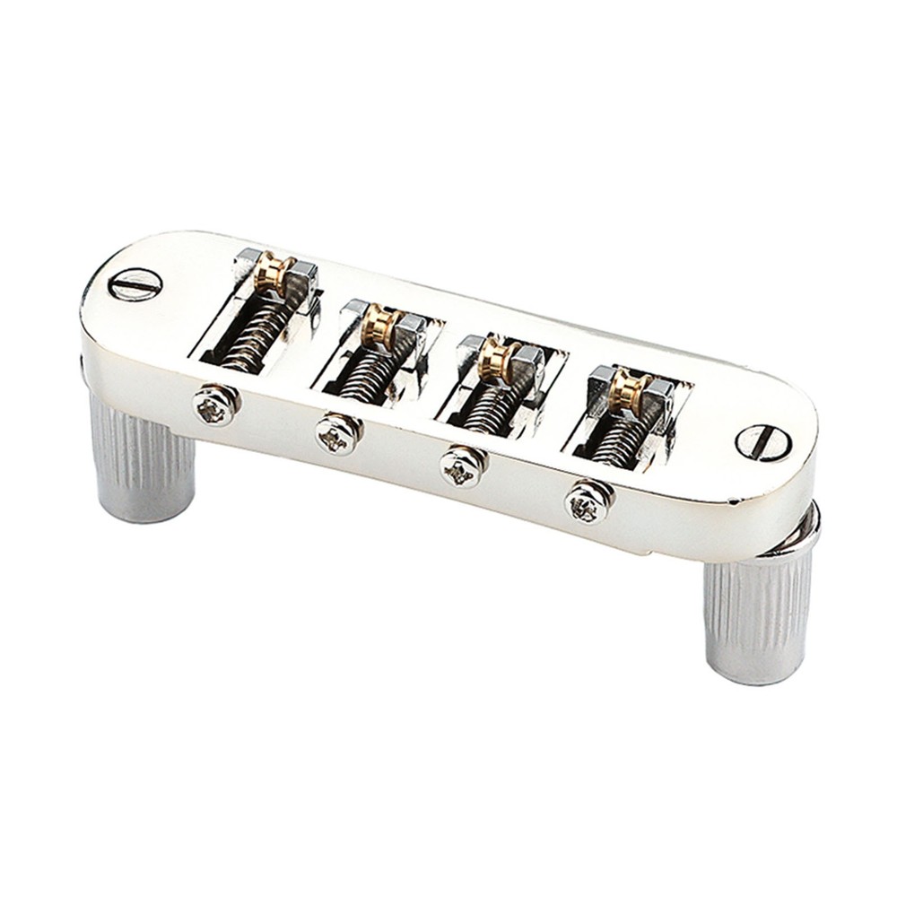Roller Saddle Bridge Replacement Lightweight 4 String Guitar Bridge For HPGF