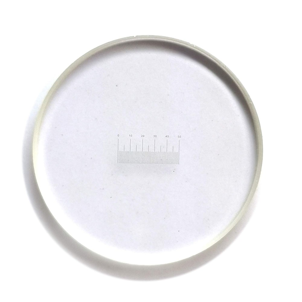 Microscope Eyepiece Micrometer Graticules Measuring Glass Off-White, Grey