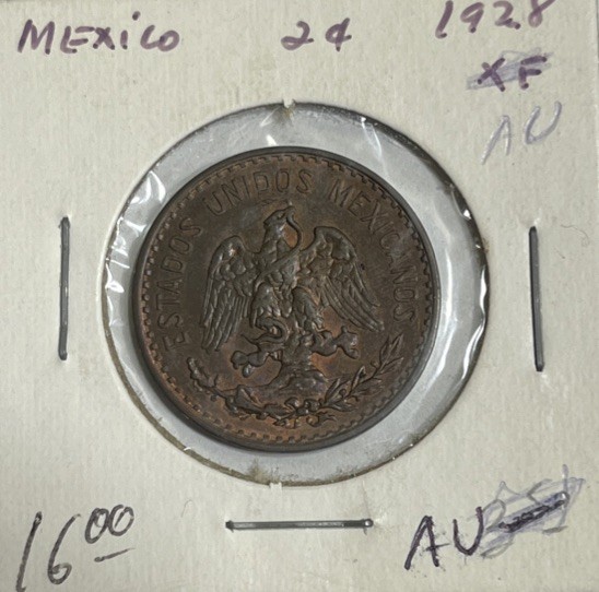1928 Mexico 2 Centavos