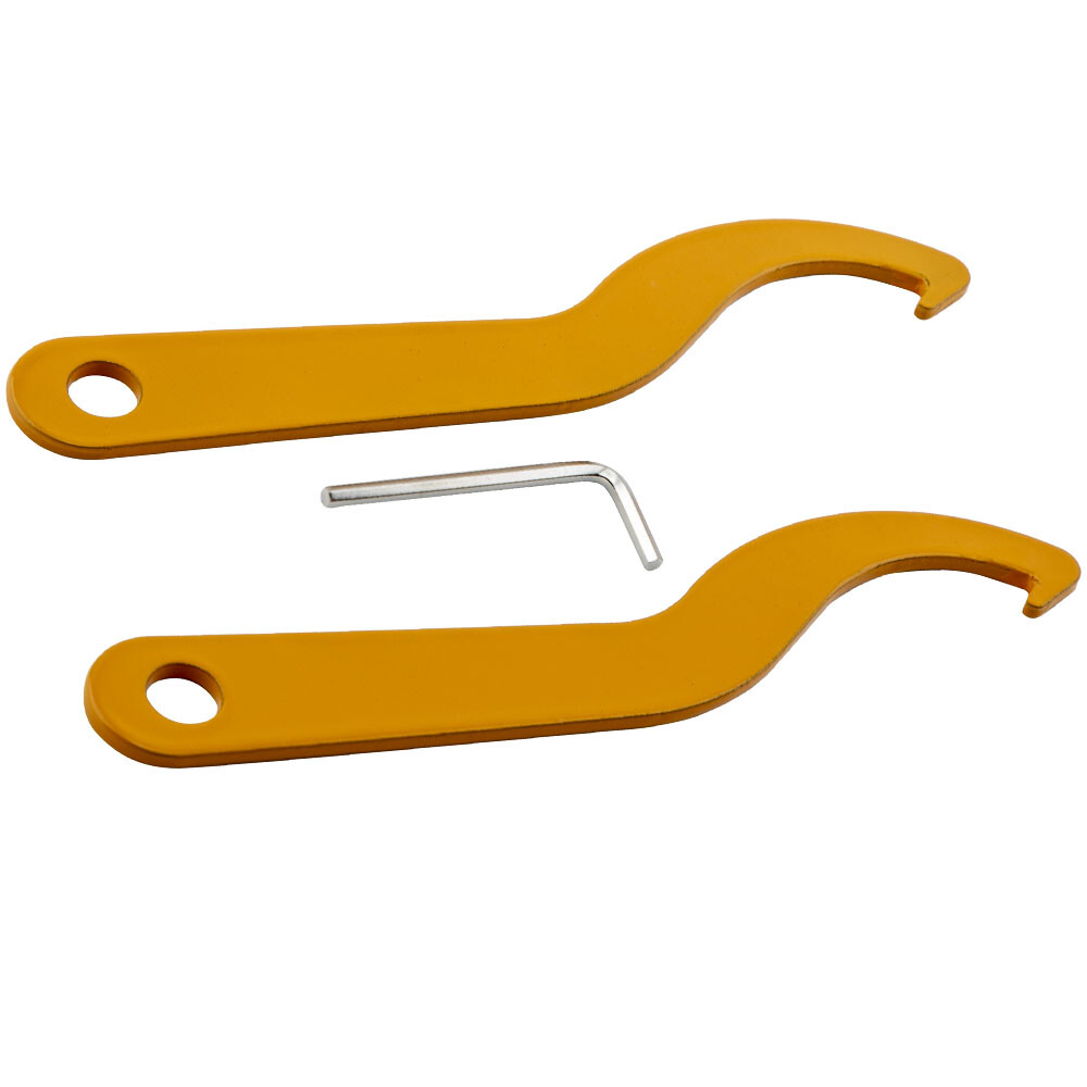 2PCS Coilover Shock Adjustment Tool Steel Spanner Wrenches Coil Over Wrench Kit