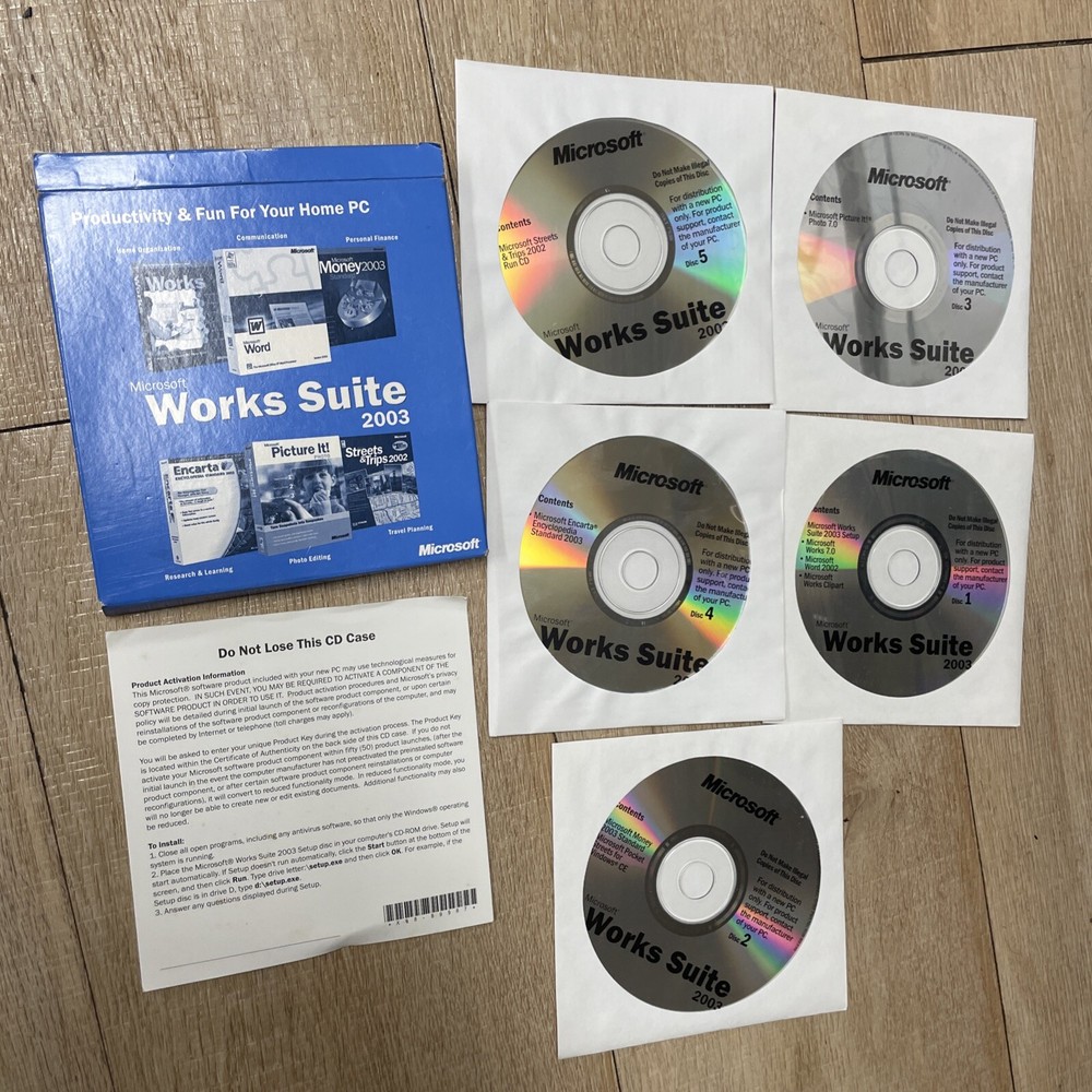 Microsoft Works Suite 2003 (Retail) (1 User/s) - Full Version for Windows