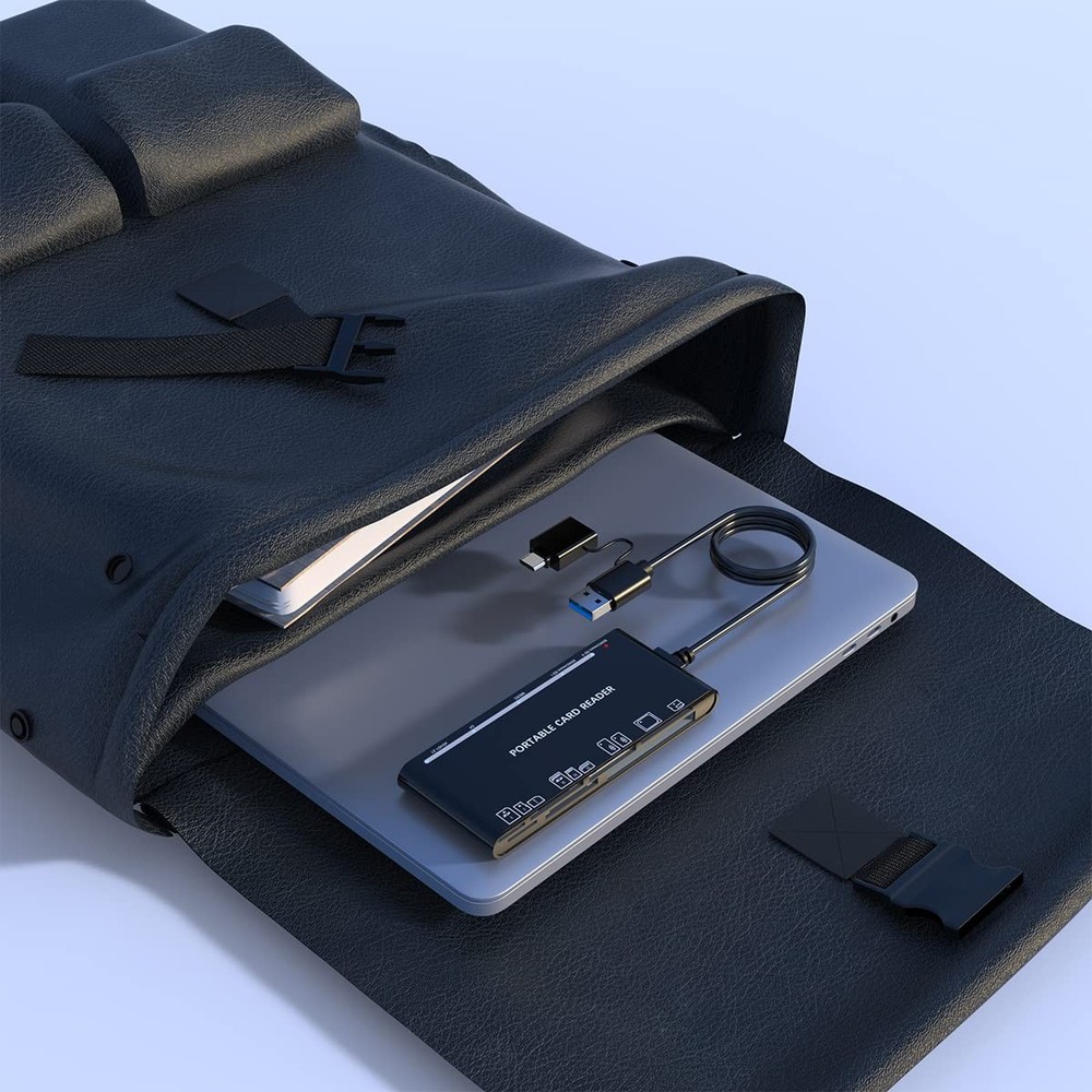 USB C USB3.0 Multi Card Reader for SD, CF, Micro SD, XD, MS Cards - 7 in 1 Ad...