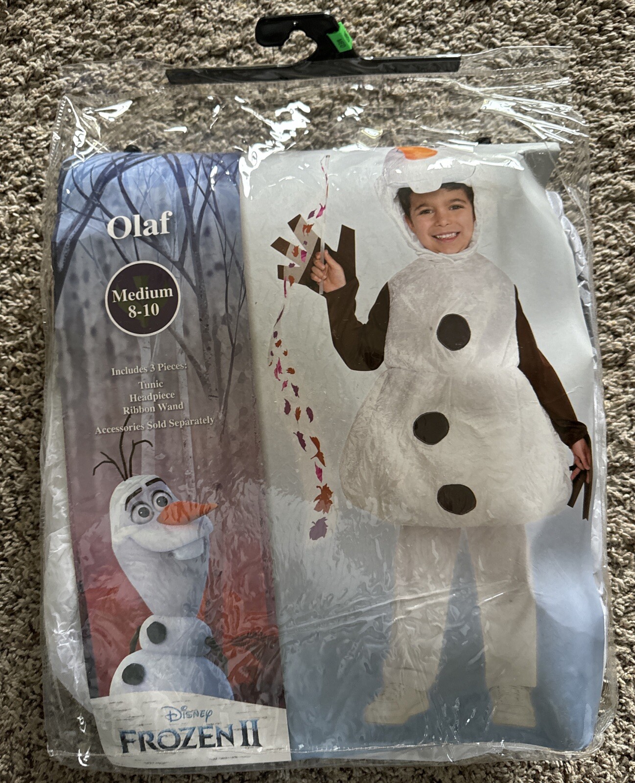Disney's Frozen 2 Olaf Halloween Costume, Size Medium Ages 8-10 New