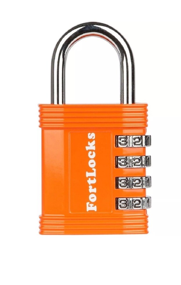 Padlock - 4 Digit Combination Lock for Gym Outdoor & School Locker, Fence, Ca...