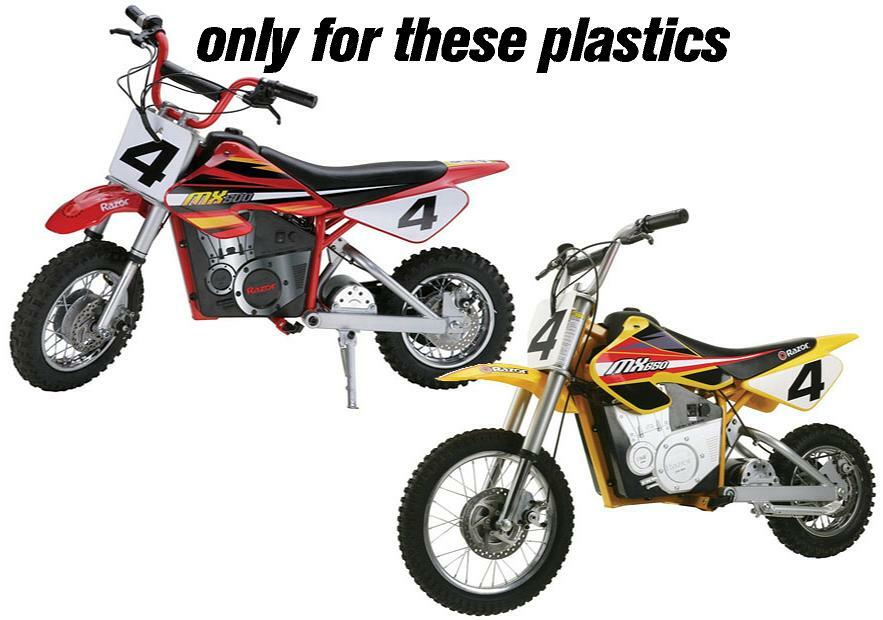 Razor MX500 MX650 graphics kit decals THICK AND HIGH GLOSS .
