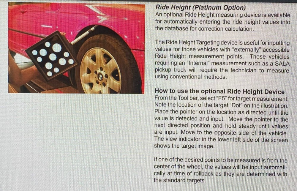 Used JBC / Hoffman / Snap-On alignment TIP ride height tool