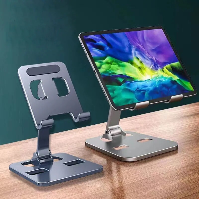 Universal Adjustable Metal Desk Tabletop Phone iPad Tablet Stand Foldable LOT