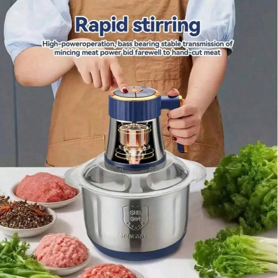 5L Electric Meat Grinder & Food Processor, Multi-Function Blender for Vegetables