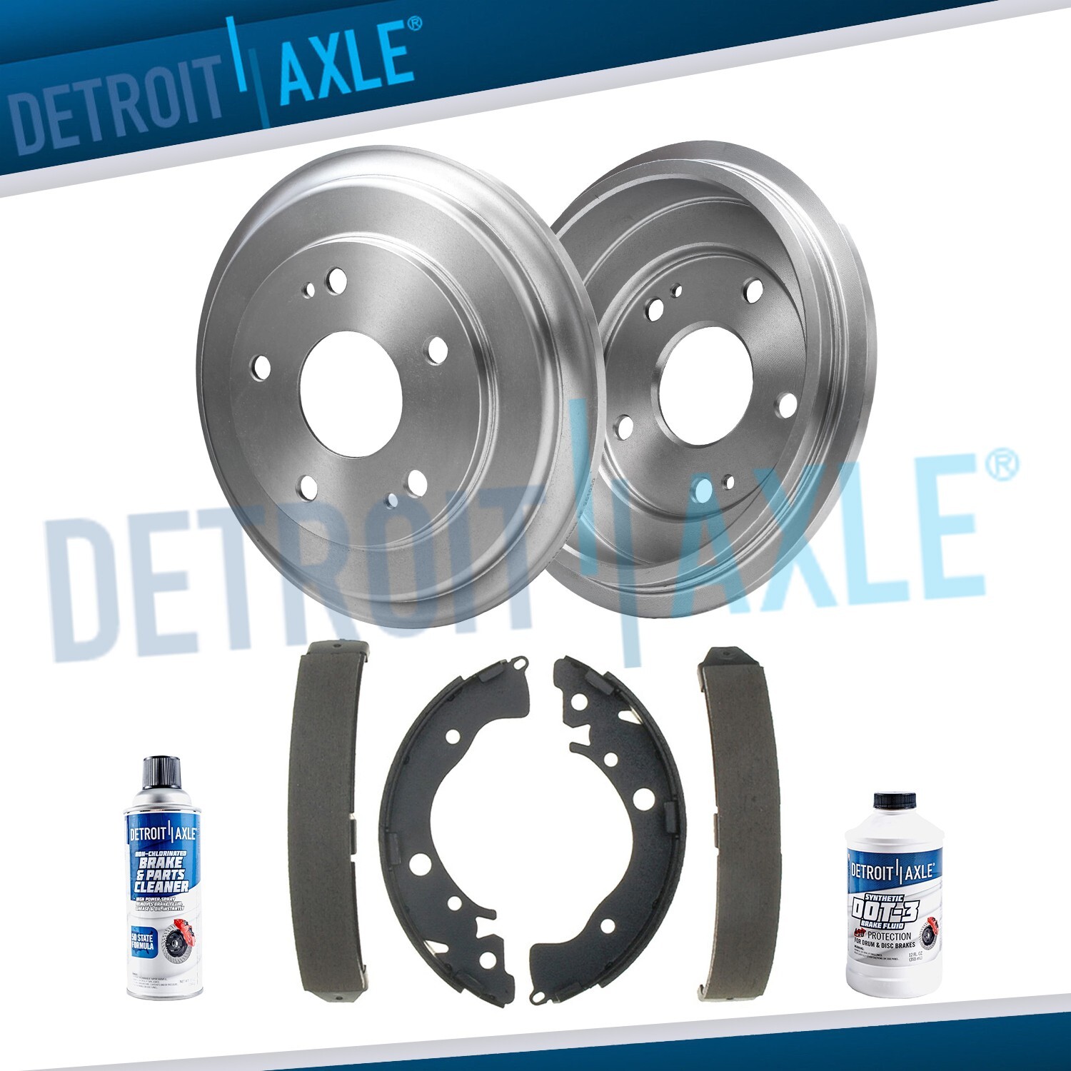 REAR Brake Drums + Brake Shoes for 2006 2007 2008 2009-2015 Honda Civic L4 1.8L